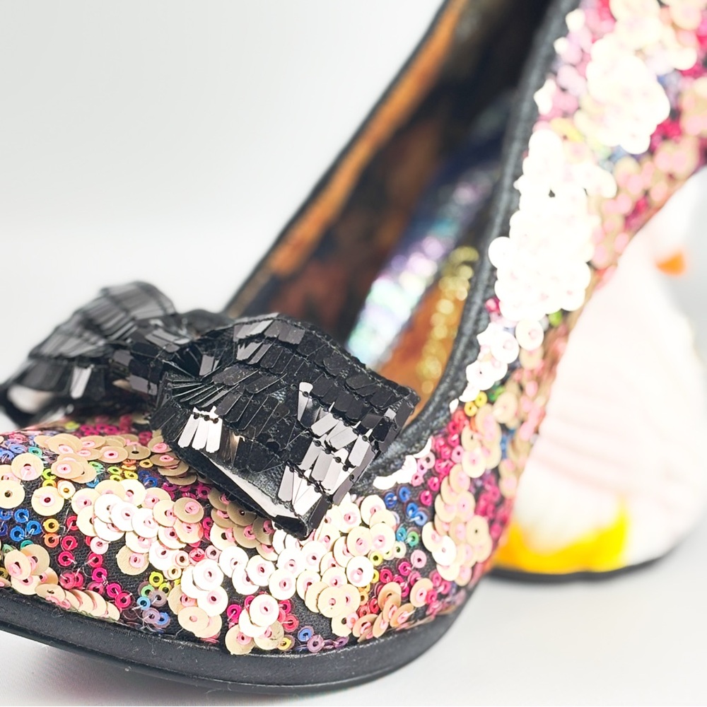 Irregular Choice Savan Swan Heels | Sequin Bow Statement Pumps | Sizes 38 & 40 | - Picture 8 of 8